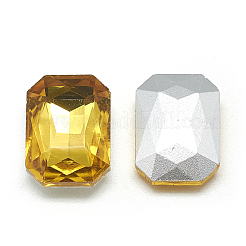 Pointed Back Glass Rhinestone Cabochons&nbsp;RGLA-T079-13x18mm-22