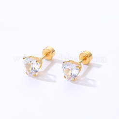 201 Stainless Steel Heart Stud Earrings for Women&nbsp;XK4183