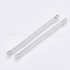 鉄棒リンクコネクター  ニッケルフリー  プラチナ  40x2x1.2mm  穴：1mm&nbsp;X-IFIN-T007-09P-NF