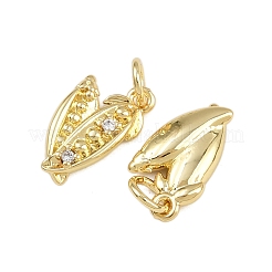 Brass Micro Pave Cubic Zirconia Pendants&nbsp;KK-A269-12G