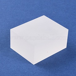 つや消しアクリルディスプレイスタンド  長方形  ホワイト  4.9x3.9x2.45cm&nbsp;AJEW-WH0258-275D