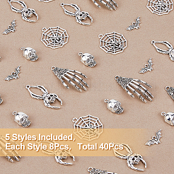 40Pcs 5 Style Tibetan Style Alloy Pendants&nbsp;FIND-FH0008-61