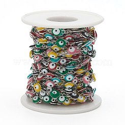 304 Stainless Steel Enamel  Link Chains&nbsp;STAS-H145-17P