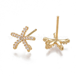Brass Stud Earring Findings&nbsp;KK-T038-470G