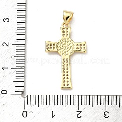 真鍮マイクロパヴェクリアキュービックジルコニアペンダント  クロスチャーム  16KGP本金メッキ  スター  27.5x15.5x2.5mm  穴：4.5x3.5mm&nbsp;KK-P350-16G-03