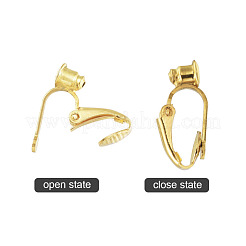 Brass Clip-on Earring Converters Findings&nbsp;X-KK-Q115-G