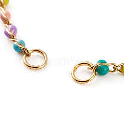 304 Stainless Steel Enamel Curb Chains Bracelet Makings&nbsp;AJEW-JB00888-01