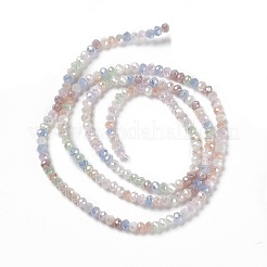 電気メッキガラスビーズセット  ABカラーメッキ  多面カット  そろばん  カラフル  3x2.5mm  穴：0.7mm  約180~185個/連  16.53~17.32インチ（42~44cm）&nbsp;EGLA-S192-001A-B14