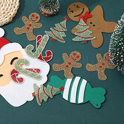 6Pcs 3 Styles Christmas Theme Resin Hotfix Rhinestone&nbsp;PATC-CA0001-16