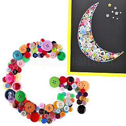 300Pcs 2 Colors Resin Buttons&nbsp;DIY-SP0003-98A