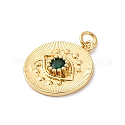 Brass Micro Pave Cubic Zirconia Pendants&nbsp;KK-S510-01G