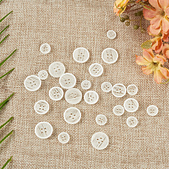 40Pcs 4 Styles Resin Buttons&nbsp;BUTT-TADJ0001-02C