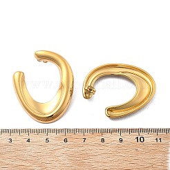 304ステンレススチールスタッドピアス  U字型  ゴールドカラー  41x34mm&nbsp;EJEW-D319-03G
