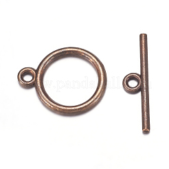 Tibetan Style Toggle Clasps&nbsp;TIBEP-A12208-R-FF