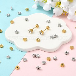 40Pcs 4 Styles Stainless Steel Ear Nuts&nbsp;STAS-FS0002-21