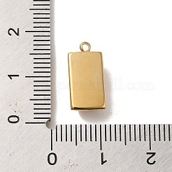 304ステンレスペンダント  地金チャーム  14KGP本金メッキ  15x7x5mm  穴：1.2mm&nbsp;STAS-L022-135A-G