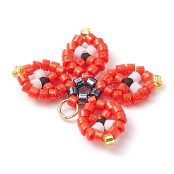 Seed Beads Beaded Charms&nbsp;PALLOY-MZ00320