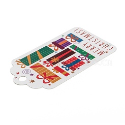 Rectangle Christmas Theme Kraft Paper Cord Display Cards&nbsp;CDIS-K003-02E