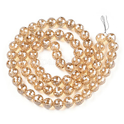 Electroplate Glass Bead Strands&nbsp;EGLA-R041-8mm-09