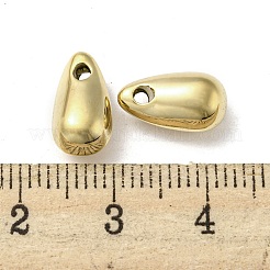 304ステンレススチールチャーム  ティアドロップチャーム  14KGP本金メッキ  12x6.5x6mm  穴：1.6mm&nbsp;STAS-L022-039G
