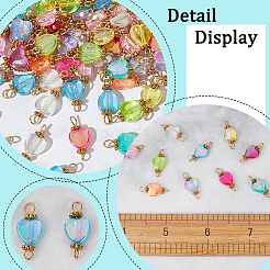 200Pcs 10 Colors Transparent Acrylic Pendants&nbsp;PALLOY-GO00013