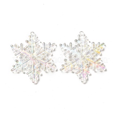 Christmas UV Plated Transparent Acrylic Connector Charms&nbsp;TACR-P003-01A