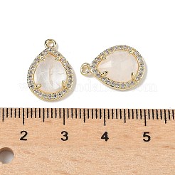 Natural Quartz Crystal Faceted Teardrop Pendants&nbsp;G-U028-02G-05