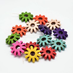 Flower Synthetic Turquoise Bead Strands&nbsp;G-M150-33