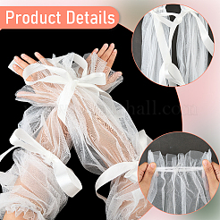 1 Pair Polyester Oversleeves for Bride&nbsp;AJEW-GF0012-07