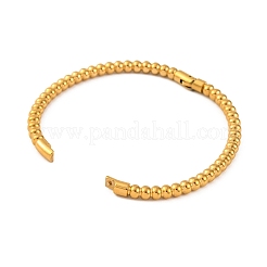 Ion Plating(IP) 304 Stainless Steel Hinged Bangles for Women&nbsp;BJEW-D048-10G