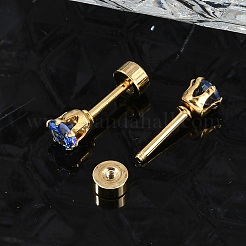 Flat Round Glass Ear Fake Plugs&nbsp;EJEW-H105-22G-B