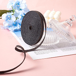 ステッチデニムリボン  服飾材料  DIYクラフトヘアクリップアクセサリーと縫製装飾用  ブラック  1cm  10 M /袋&nbsp;OCOR-TAC0009-04A-04