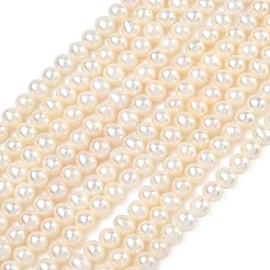 Natural Cultured Freshwater Pearl Beads Strands&nbsp;PEAR-L034-06D