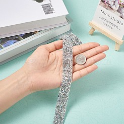 キラキラ樹脂ホットラインストーン（裏面ホットメルト接着剤）  ラインストーントリミング  マスクと衣装のアクセサリー  クリアAB  20x2.3mm  約0.91m /ヤード&nbsp;OCOR-TAC0004-C-01