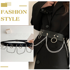 2Pcs 2 Style Punk Style PU Leather Corset Belts&nbsp;AJEW-WR0002-05