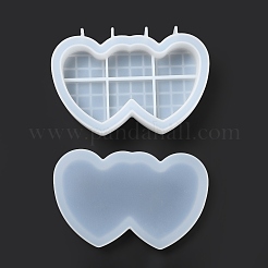 Double Heart DIY Silicone Storage Molds&nbsp;LS-DIY-G079-22