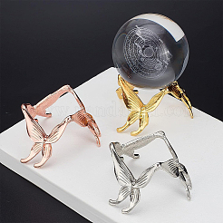 3Pcs 3 Colors Butterfly Crystal Ball Display Stand Alloy Metal Base&nbsp;ODIS-BC0001-11