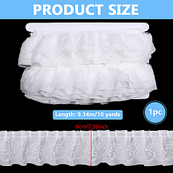 10Yards Polyester Lace Ribbon&nbsp;OCOR-PH0036-45B