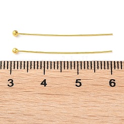真鍮のボールヘッドピン  カドミウムフリー＆鉛フリー  ゴールドカラー  30x0.5mm  ヘッド：1.5mm  24ゲージ&nbsp;RP0.5X30MM-G-01