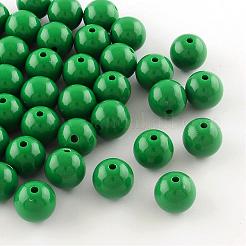 ラウンドフーセンガム風分厚いアクリルビーズ  不透明なビーズ  シーグリーン  20mm  穴：2.5mm  約105個/500g&nbsp;PAB709Y-12