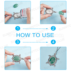 DIY Turtle Gemstone Pendant Making Kits&nbsp;DIY-SC0019-06