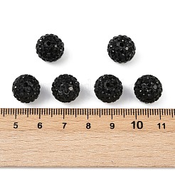 樹脂粘土ラインストーンビーズ  グレードA  ラウンド  PP 15  ジェット  12mm  穴：1.8mm  pp15（2.1~2.2mm）&nbsp;RB-C1438-12mm-A02