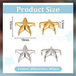 400Pcs 2 Colors Alloy Rivet&nbsp;DIY-OC0014-08