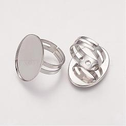 Brass Pad Ring Bases&nbsp;KK-B648-P