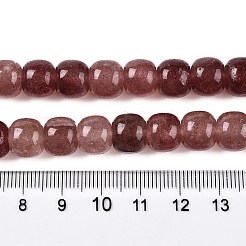 天然石ストロベリークォーツビーズ連売り  バレル  10~10.5x9~9.5mm  穴：1.2mm  約41~43個/連  14.37~16''（36.5~40センチメートル）&nbsp;G-T138-146