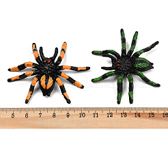 PVCプラスチックシミュレーションクモおもちゃモデル  ハロウィーンの装飾用  ミックスカラー  52~53.5x61~62x8~8.5mm&nbsp;DJEW-K032-01B