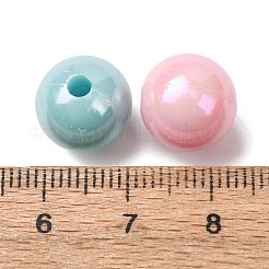 プラスチックビーズ  ラウンド  ABカラーメッキ  ミックスカラー  12mm  穴：3mm  約543個/500g&nbsp;KY-Z003-08
