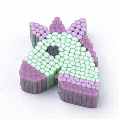 手作り樹脂粘土ビーズ  馬  ミックスカラー  11~13x11~13x4~5mm  穴：1mm&nbsp;CLAY-Q243-10