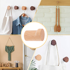 Wood Coat Hook&nbsp;AJEW-WH0871-56A