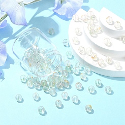 100Pcs Frosted Baking Paint Glass Beads&nbsp;DGLA-YW0001-36B